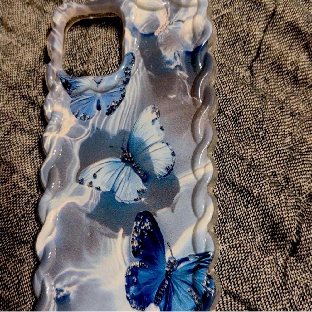 Blue Butterfly Phone 12  Case